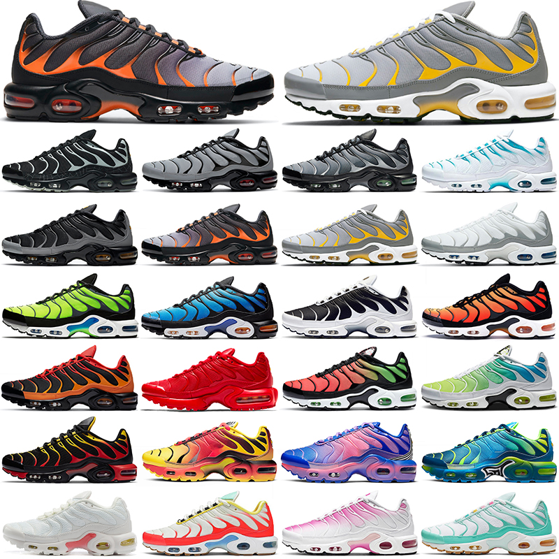 

hotsale tn plus mens running shoes Batman Oreo Blue Fury Spider Web Grey Black Green Triple White Aqua Silver tns sport trainers sneakers, 36-46 color flip pack black