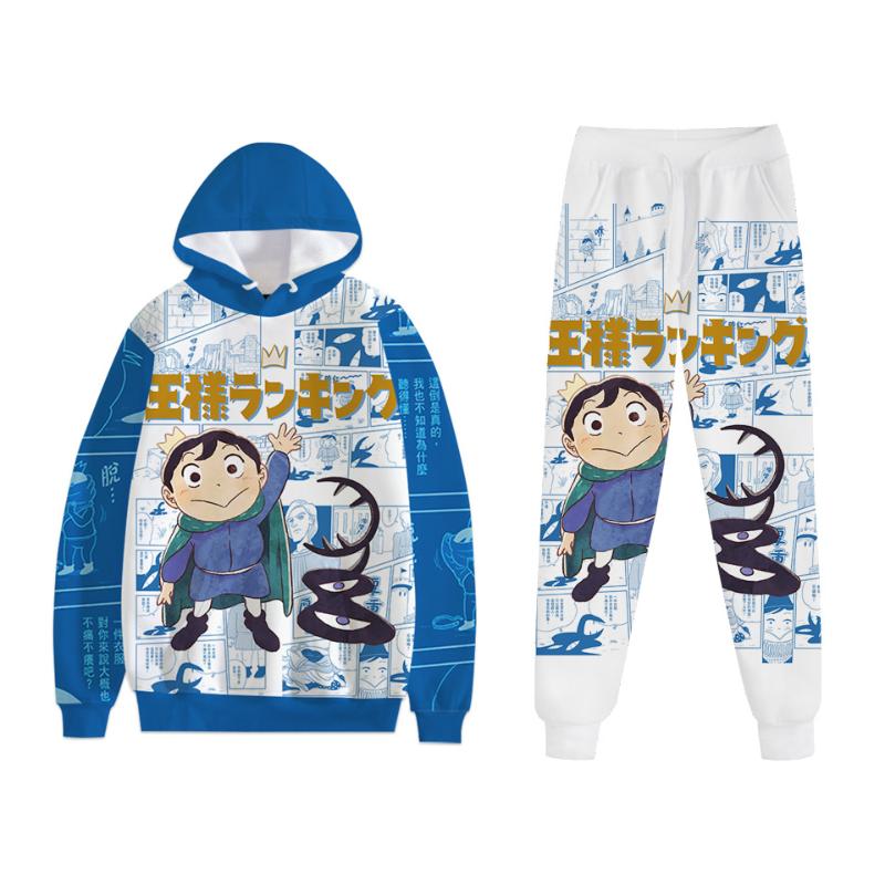 

Men's Hoodies & Sweatshirts 2021 Cross-border King Ranking 3d Digital Printing Sports And Leisure Hooded Sweater Foot Pants Suit, Black