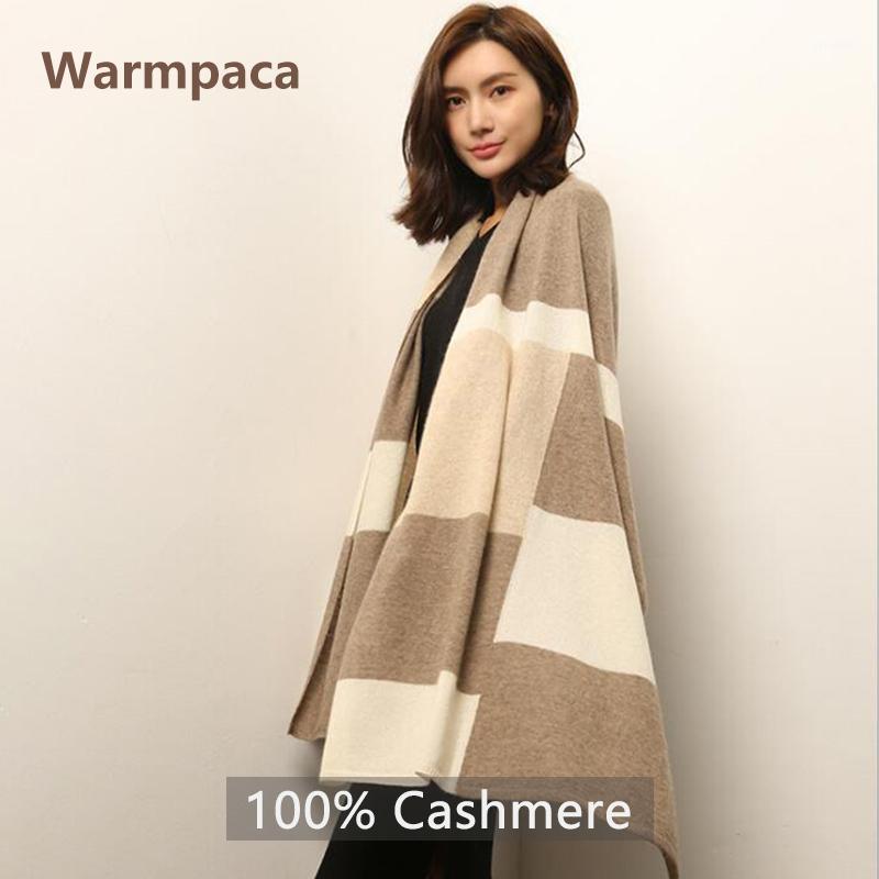 

Scarves Warmpaca 100% Cashmere Scarf Ladies' Shawl, Blue;gray