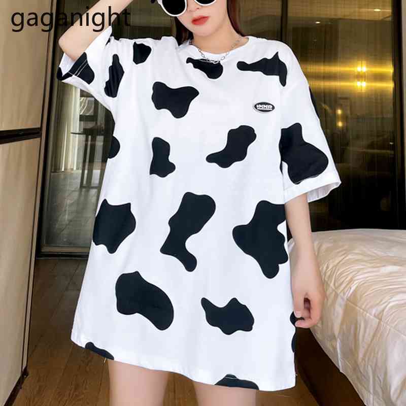 

Gaganight Women Harajuku T-shirt Summer O Neck Loose Tops Tee Female Half Sleeve Print Casual Wild T Shirt Streetwear 210519, Dark gray