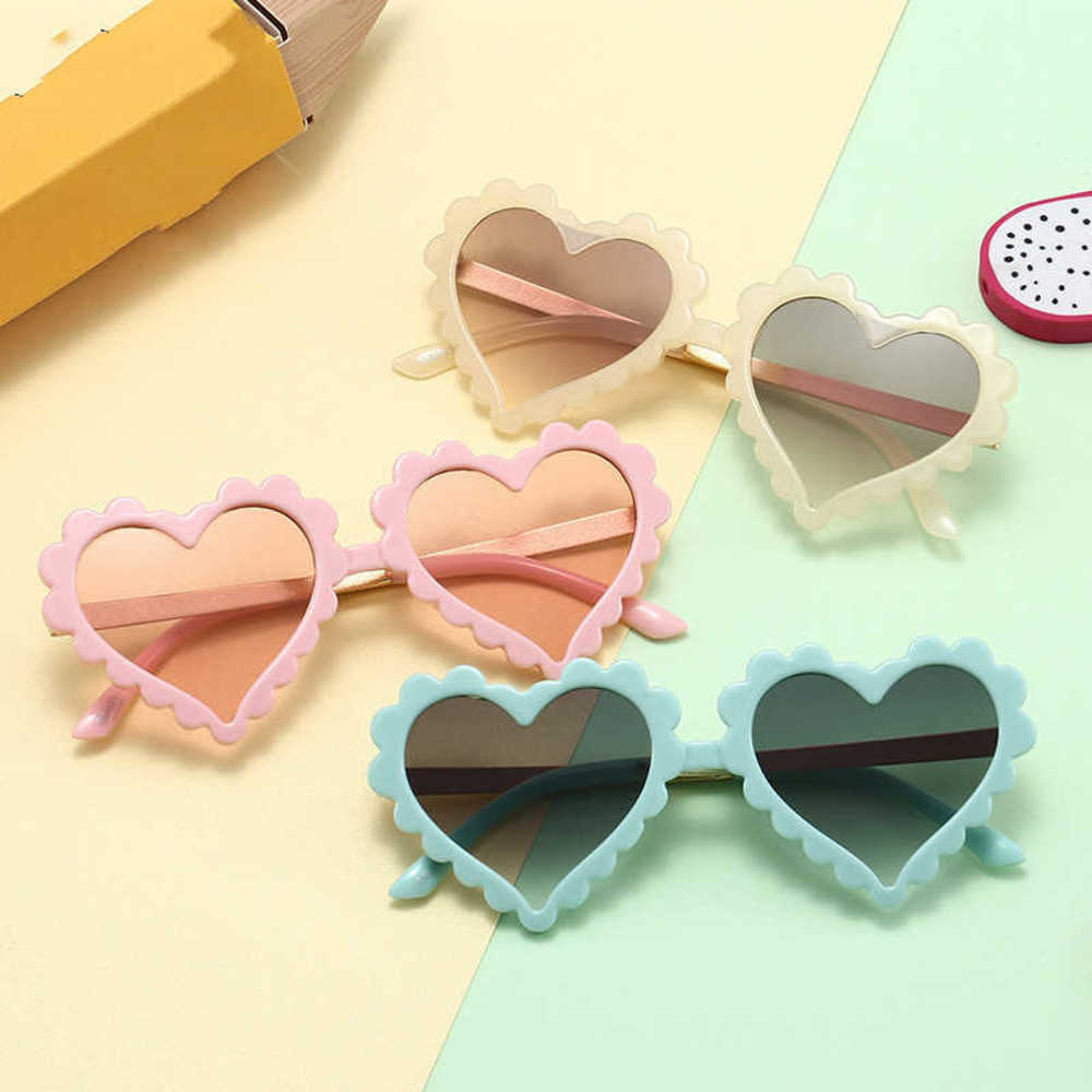 

Children's sunglasses, peach heart star, heart-shaped glasses, and, Blue