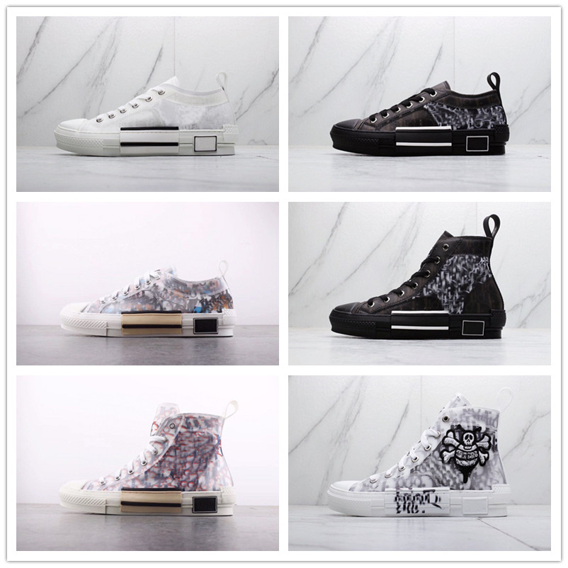 

selling Oblique High Low Top Sneakers Shoes Obliques Printing Leather 19SS Technical Athletic Sneaker Classic
