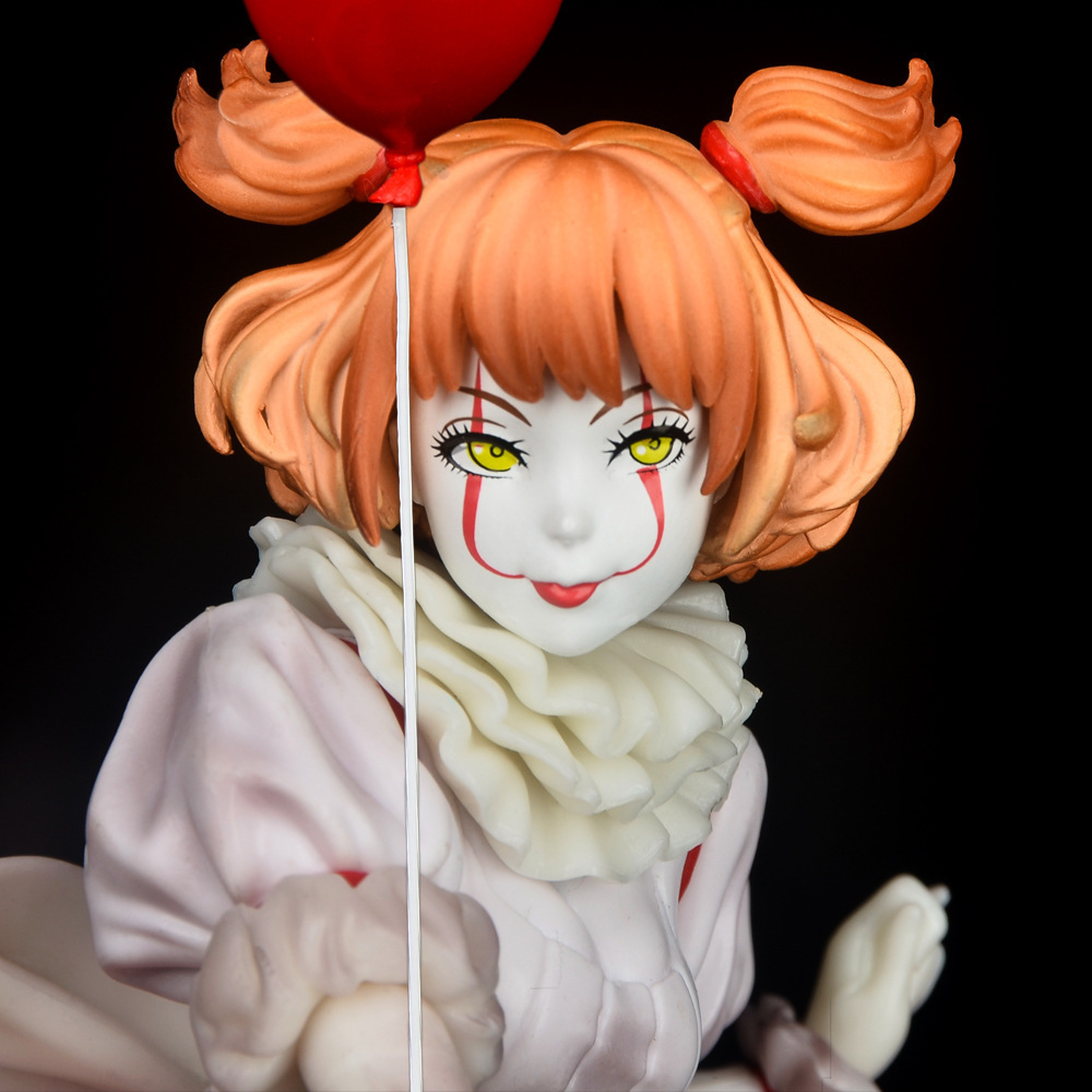 

Anime It Pennywise Figure Joker Girl Stephen King'sClown PVC Action FigureFigure Model Toys Doll Gift