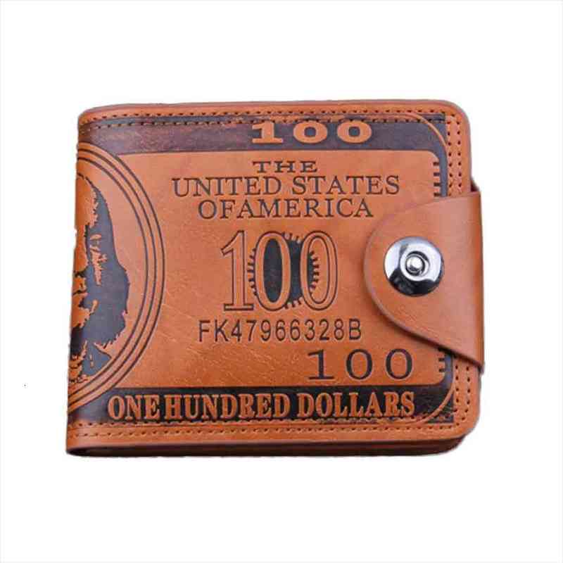 

coofit fashion mens wallet us dollar bill bifold with magnetic buckle for men boy price pattern2.654, Red;black