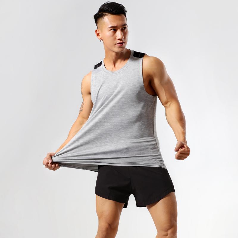 

Running Jerseys Men Casual Sleeveless Tank Tops Summer Quick Dry Breathable Vest Bodybuilding Fitness Workout Shirts Gym T-Shirts, Blue