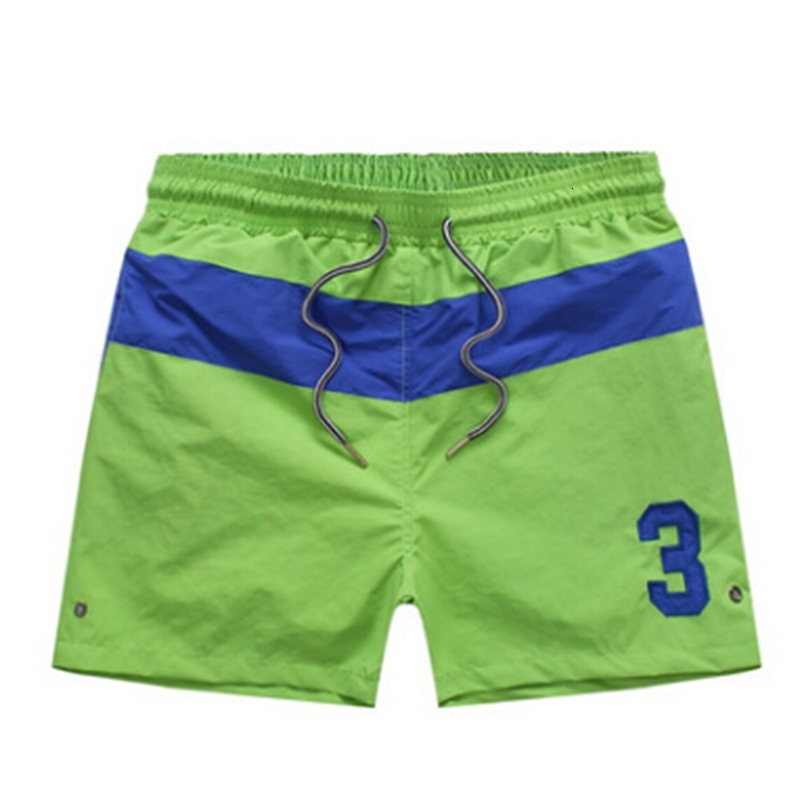 

Swimming Clothing Men Summer Board Shorts Number 3 Printed Beach Shorts Men Surf Shorts Small Horse Swim Trunks Sport de bain homme