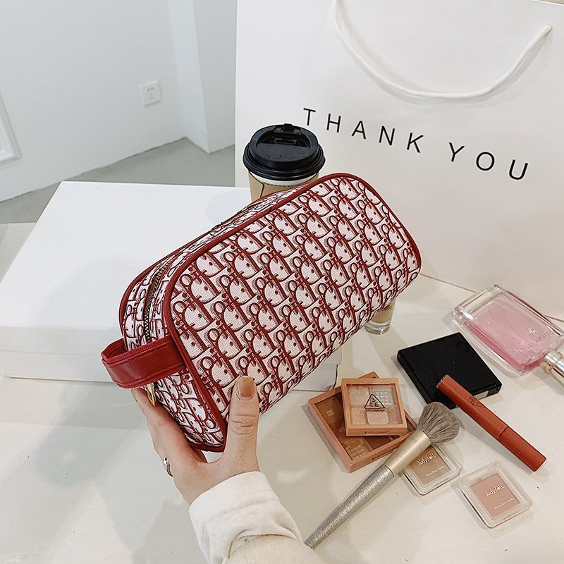 

Handbag bags Simple net red cosmetics storage Pu Travel Makeup Bag high capacity Korean girls' portable