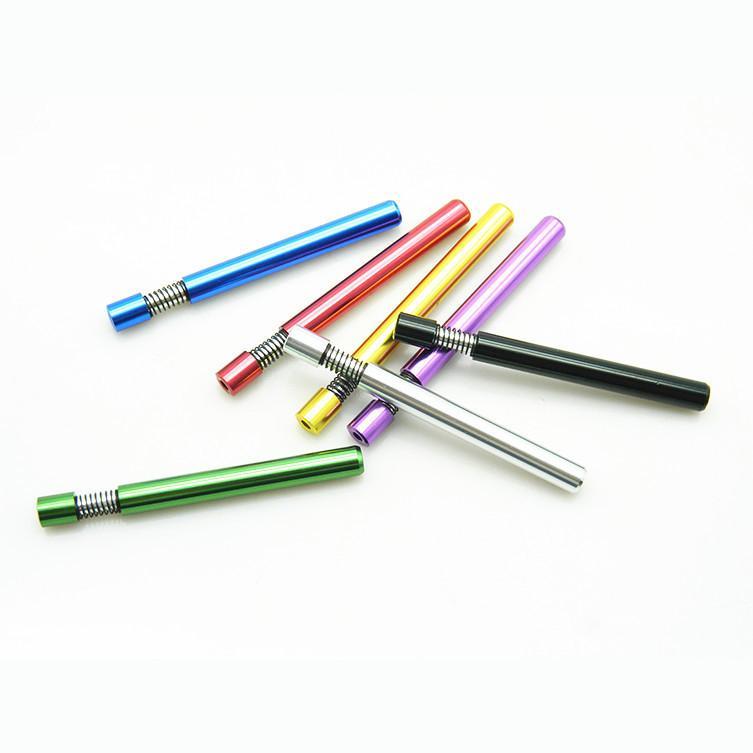 

Metal smoking pipes oil burner pipe 78MM Aluminum Tube Herb Cigarette Dugout tobacco