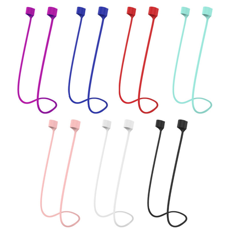 

Anti-Lost Silicone Earphone Rope Holder Cable For Apple iphone X 8 7 AirPods Wireless Bluetooth Headphone Neck Strap Cord String