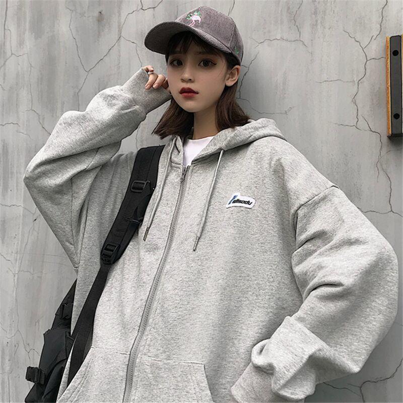 

Women's Hoodies & Sweatshirts Harajuku Women Spring Autumn Loose Casual Sweatshirt 2021 Korean Style Streetwear Female Hooded Outerwear P850, Blue