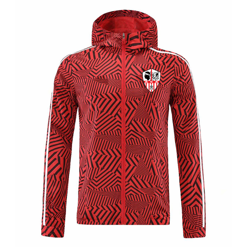 

2021 ajaccio soccer Windbreaker Mens Jackets Zipper hoodies football Windbreakers Jacket Active adult Hooded tracksuits winter coat sports Dust wind coats
