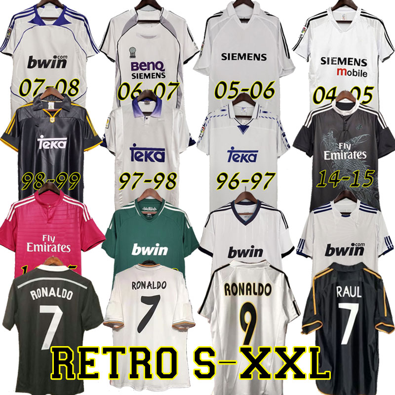

94/96 Madrid Retro version soccer jersey 2002 03 04 05 06 07 08 09 10 11 12 13 14 15 RAUL HIERRO REDONDO SUKER SEEDORF Soccer shirt football uniform Real 94 96 97 98