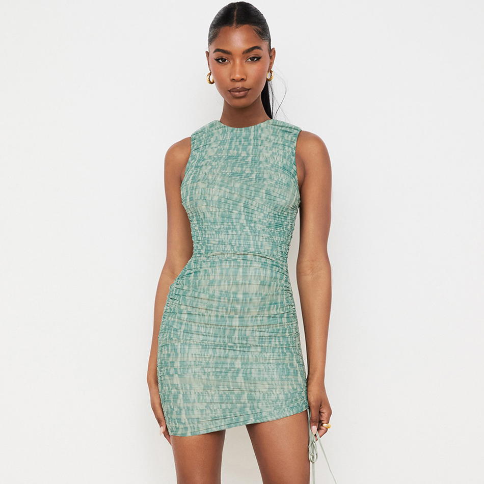 

Adyce New Summer Fashion Women Green Lace Tank Club Dress Sexy Sleeveless Mini Celebrity Party Runway Outwear Lady Dresses 2021, Green club dress