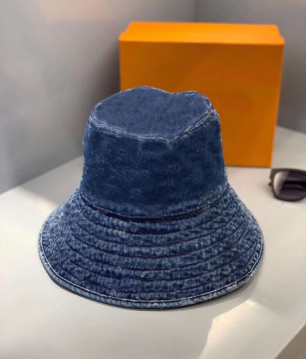 

Fashion Mens and Women Bucket Hats Baseball Cap Golf Hat Snapback Beanie Skull Caps Stingy Brim Top Quality For Gift HB1213, Blue;gray