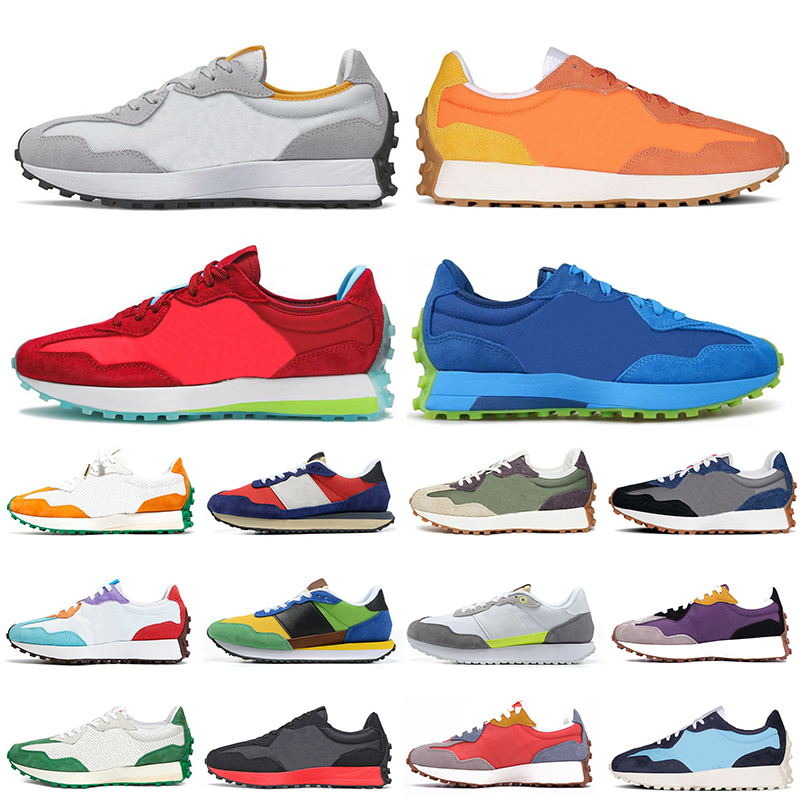 

2022 Authentic Men Women Running Shoes New-327 Lime Green Navy White Neo Flame Orange Grey Neon Soles Balances Black Castle Rock Trainers Sneakers 36-45, Color#16 neon soles