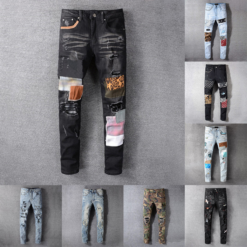 

21ss Mens Womens Designers Jeans Distressed Ripped Biker Slim Straight Denim For Men s Print Army Fashion Mans Skinny Pant, Pay for dhl;not goods