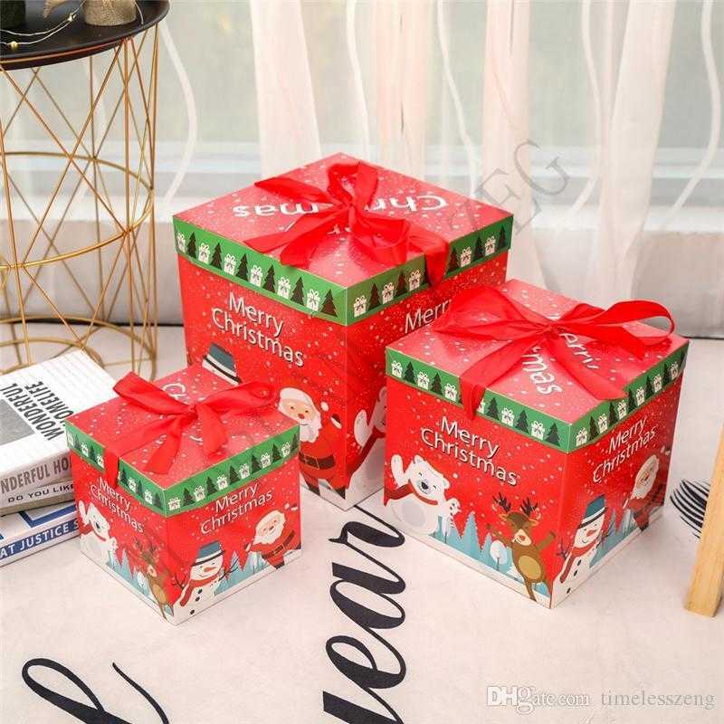 DIY Christmas gift box Xmas window props family party candy chocolate box Christmas decoration creative personality gift packaging