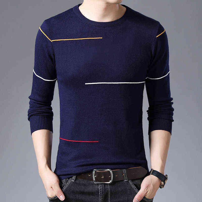 

Wool Sweater Men Brand Clothing Autumn Winter Arrival Slim Warm Sweaters O-Neck Pullover Men Top 211109, Red