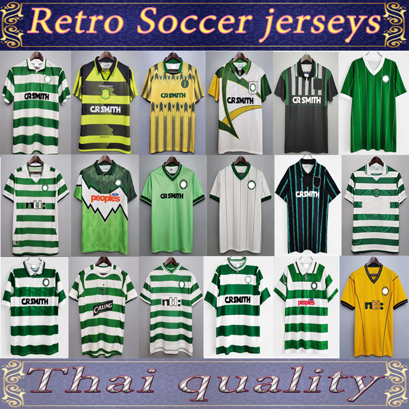 

LARSSON Celtic retro 01 03 soccer jerseys HOME 95 96 97 98 99 football shirts Sutton NAKAMURA KEANE 05 06 89 91 92 84 85 Classic Vintage, Black;yellow