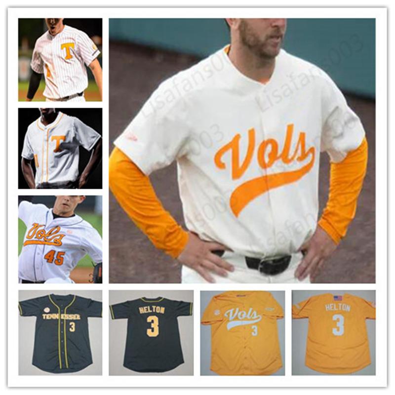

College baseball jersey 42 Reed Fell 2 Alex Sosnowski 19 Matt Duffy NCAA Tennessee Volunteers stitched Jerseys Mens youth, Cream