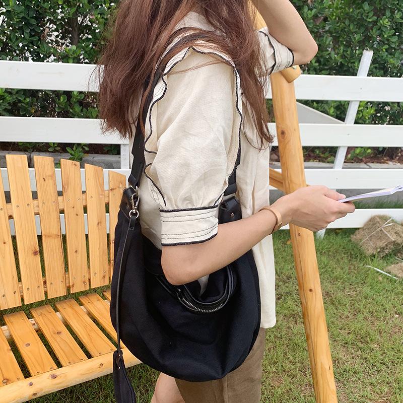 

Evening Bags Retro Simple Fashion Ladies Canvas Shoulder Bag Messenger Large Capacity Versatile Daily Commuter