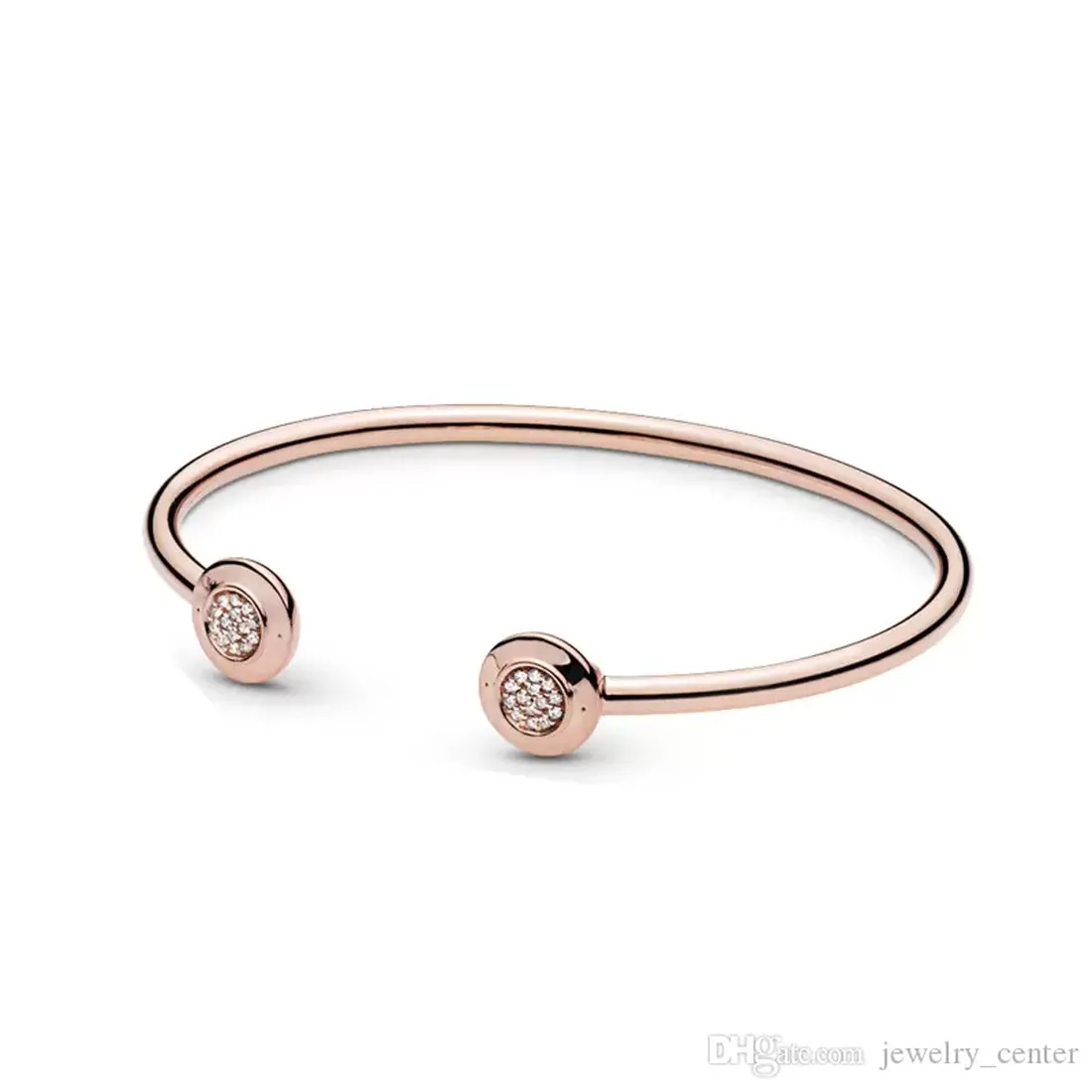 

Designer Jewelry 925 Silver Bracelet Charm Bead fit Pandora 18K Rose gold Bangle Bracelet sets Slide Bracelets Beads European Style Charms B, White