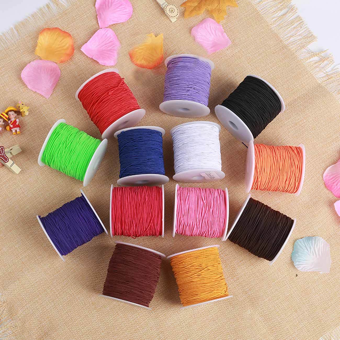 1 mm Elastic String Cord Elastic Thread Beading String Cord for Jewelry Making Bracelets Beading 100 Meters/Roll-image-689783065