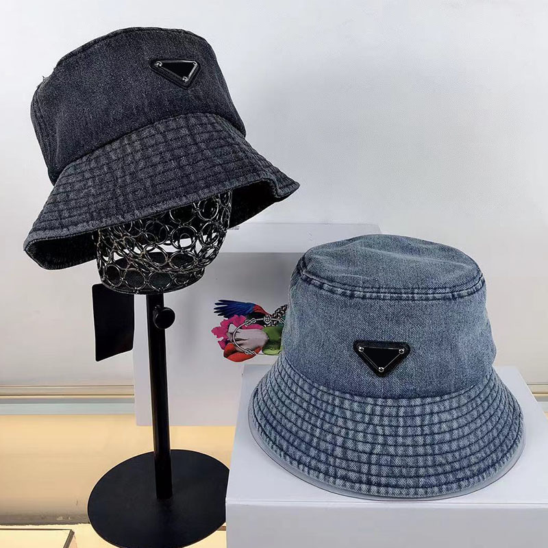 

Fashion Designers Caps Hats Mens Fitted Cap Bucket Hat Luxurys Beanie Bonnet Washed Denim Metal Triangle Women High Quality 2021042304SX, Extra cost
