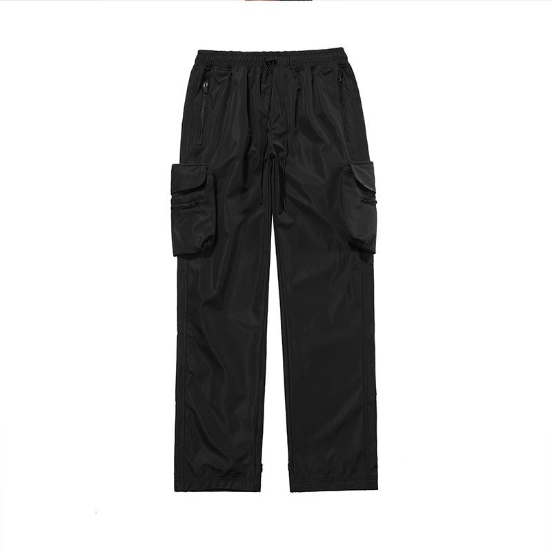 

Men's Pants REPRESENT High Street Fashion Oversized Removable Pockets Retro Drawstring Tooling Straight Casual Women's, Black