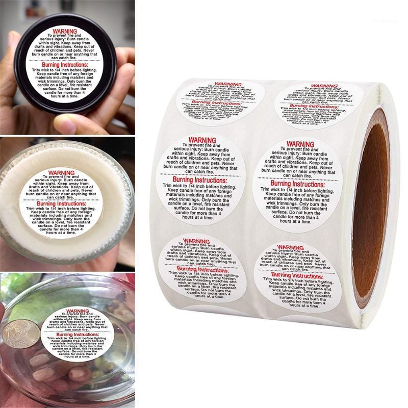 

Gift Wrap 500pcs/roll 3.8cm Candle Warning Stickers Jar Container Labels Wax Melting Safety Waterproof For Tins Votives
