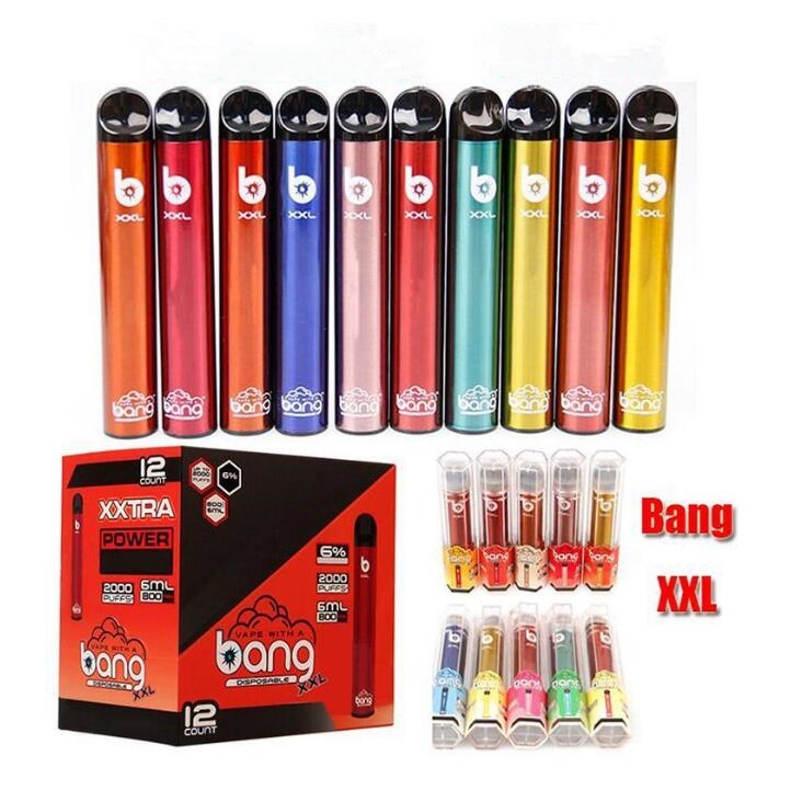 

Newest Bang XXL XXTRA 2000Puffs Disposable Vape Device Pen XTRA 800mAh Power Battery Pre-filled 6ml Pods Cartridge Vapor eCigs Portable Vaporizer GT