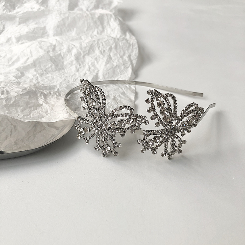 

Vintage Crystal Bride Tiara Headband Handmade Rhinestone Metal Hairband For Women Girls Wedding Hair Jewelry