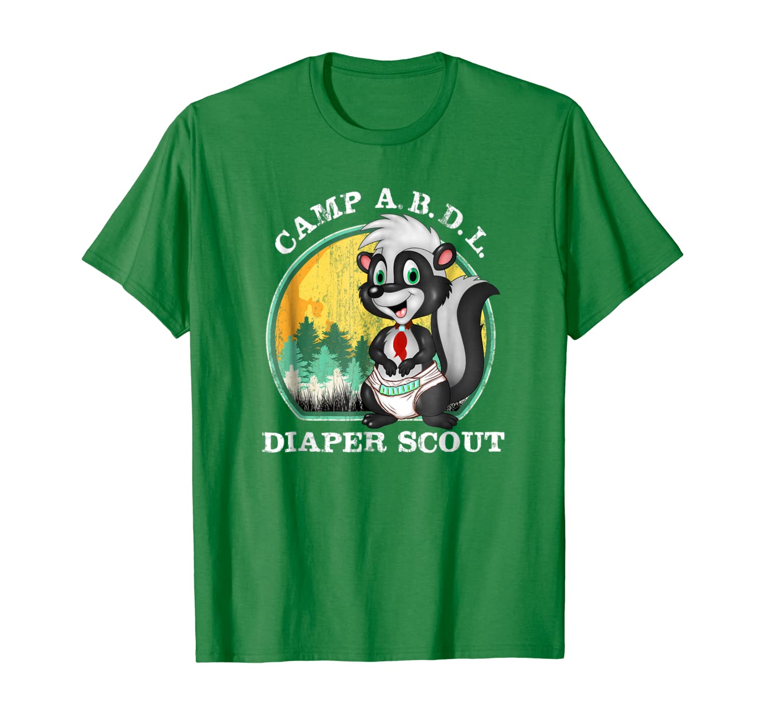 BABY SKUNK CAMP ABDL DIAPER SCOUT Vintage Themed T Shirt-image-707685142