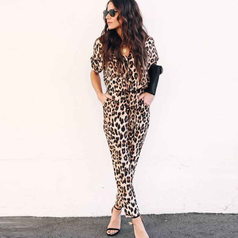 

Women's Dresses 2010 Leopard Print Jumpsuit, Black;gray