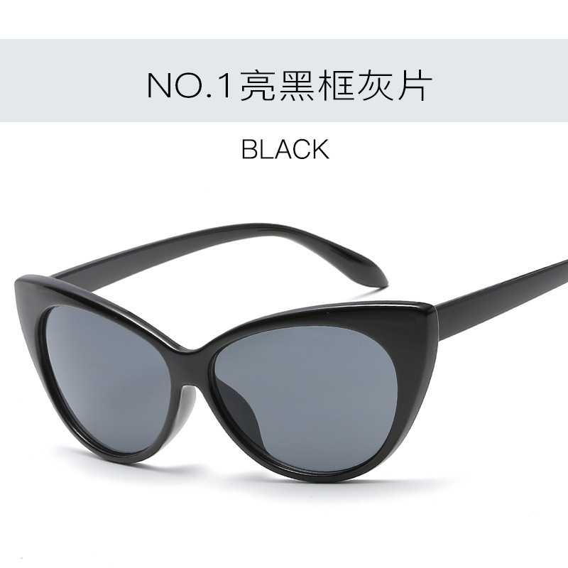 

classic new small women sunglasses female vintage luxury plastic brand designer cat eye sun glasses uv400 fashion, White;black