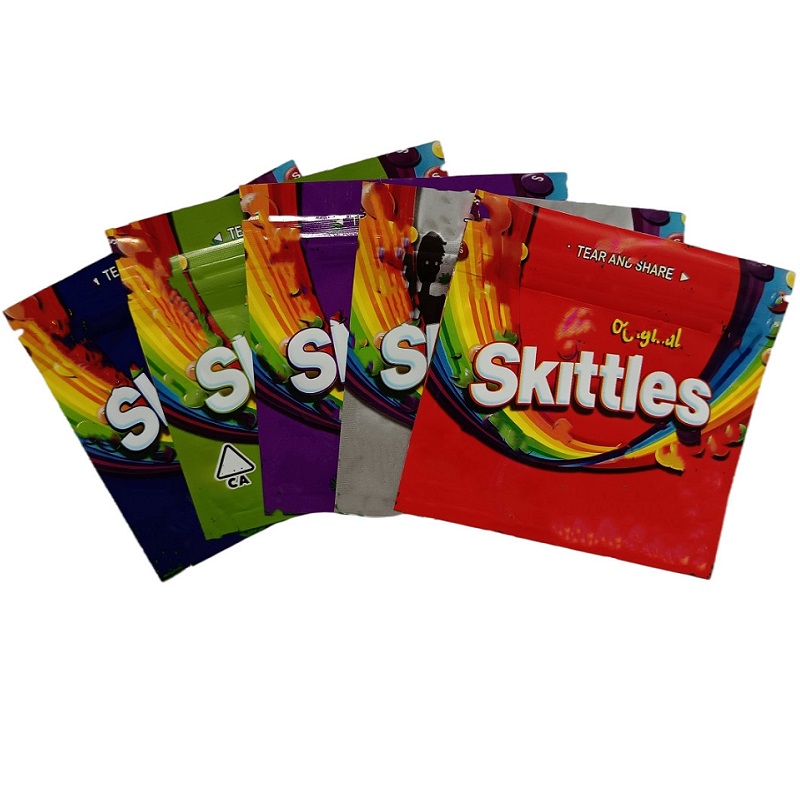 

Skittles pouch Edibles packing bag Packaging Small mylar bags with ziplock Resealable Smell Proof Package VAPE Gummies