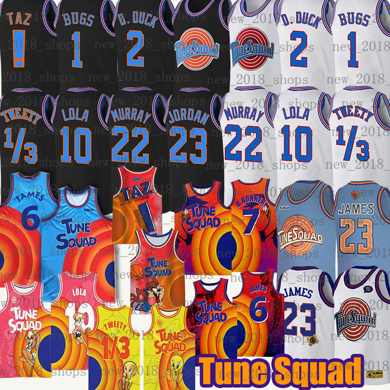 

Space Jam Tune Squad Movie Lebron Michael James Bugs Bunny Bill Murray Lola Bunny 1/3 Tweety Bird ! Taz 2 D.Duck Basketball Jersey R.RUNNER, Men jersey