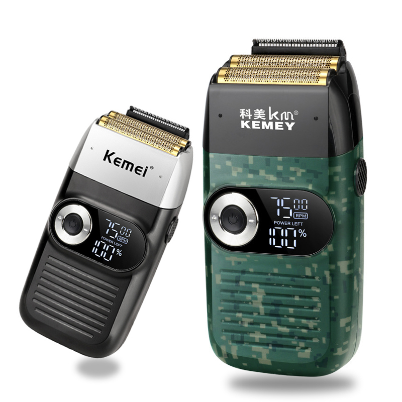 

Kemei 2 in 1 Rechargeable Electric Shaver LCD Display Portable Cordless Men Reciprocating Bareheaded Hair Razor Beard Trimmer