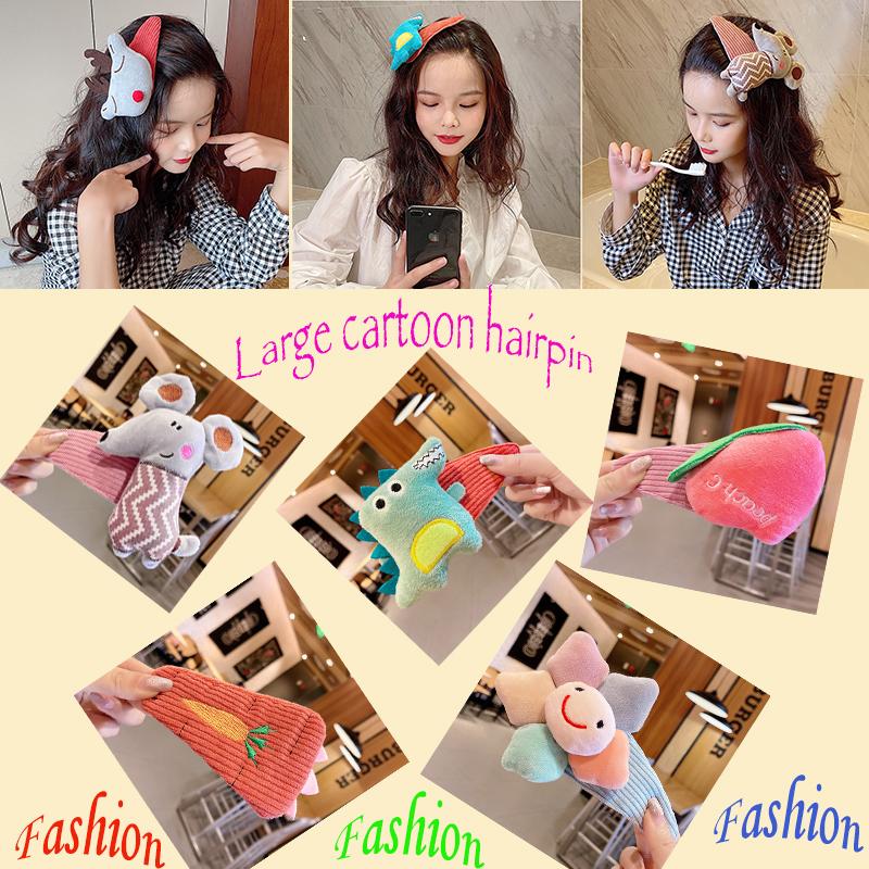 

Hair Clips & Barrettes Huge Big Plush Cartoo Clip Cute Korean Japan Fall Winter Hairpin Accessories Wholesale Drop Cz Tiara, Golden;silver