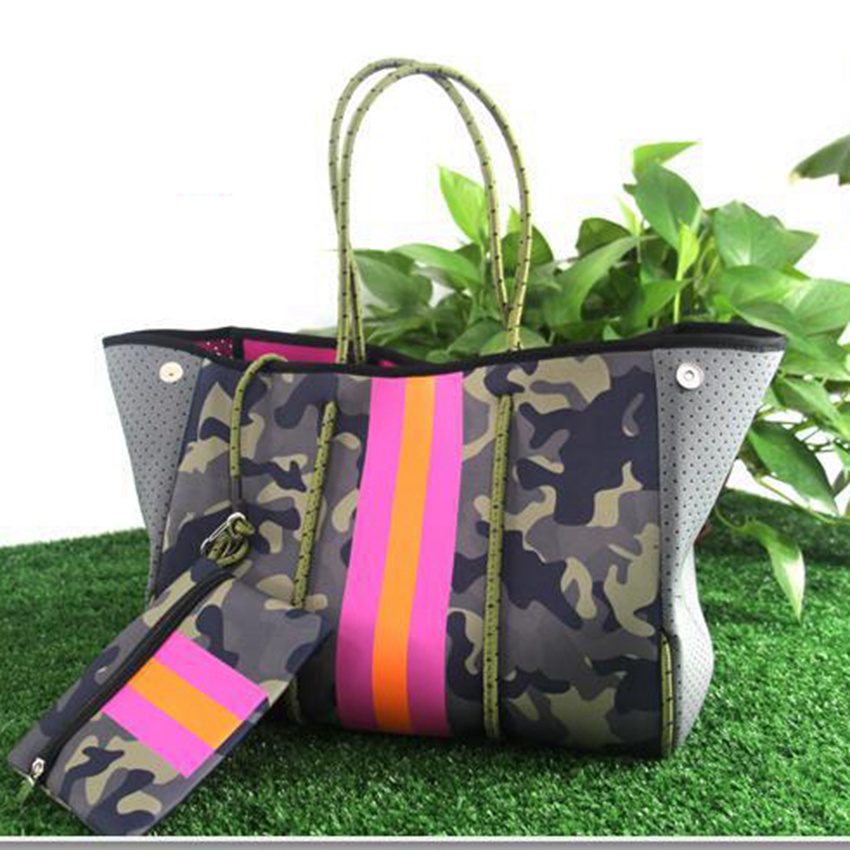 

Leopard Print Camo Neoprene Beach Bag with Hand Bags 49 styles in Stock Diaper Package Outdoor Camping Yoga Totes 30pcs by sea aLLA766