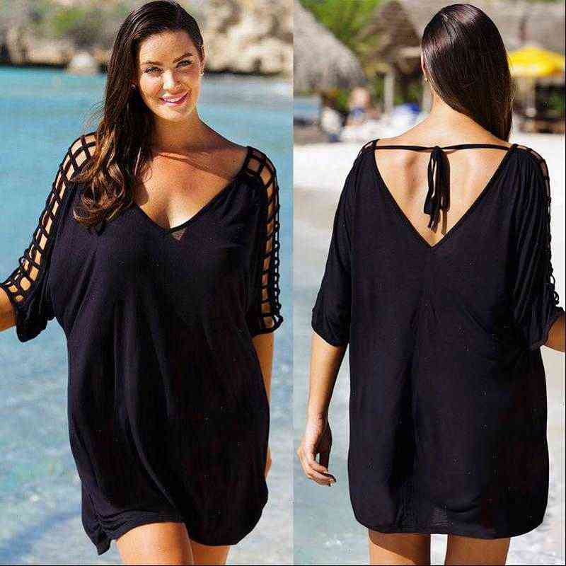 Women Shirts Ladies Summer Blouse Tops Big Plus Size Womens Beachwear Bikini Beach Wear Cover Up Casual Kaftan