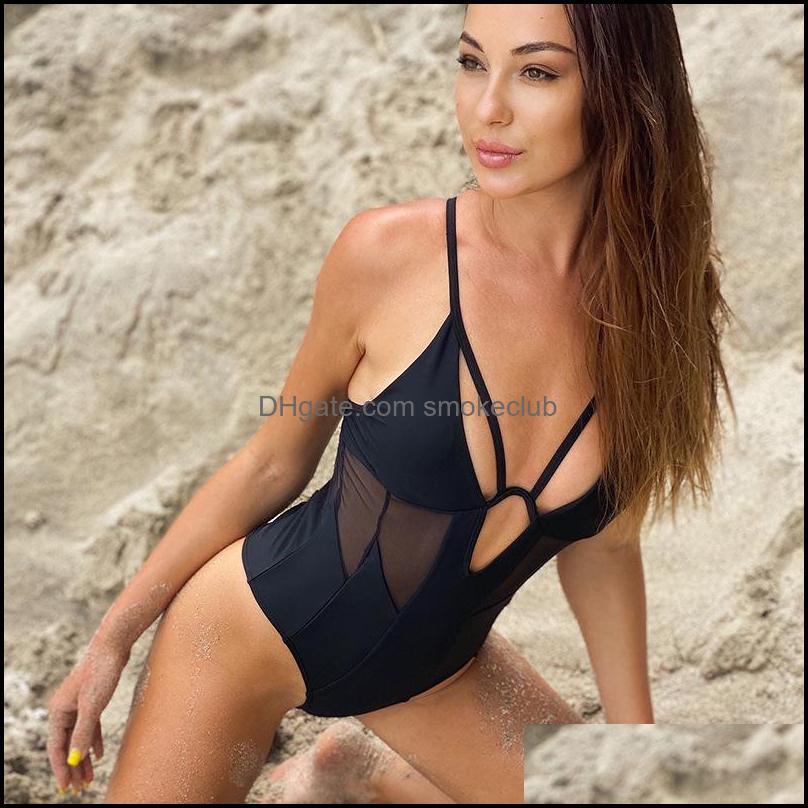 

Swim Wear Swimming Equipment Sports & Outdoors High Waist Swimsuit Sexy Conjoined Bikini Solid Color Overlap Swimwear Camisole Elegant Indif