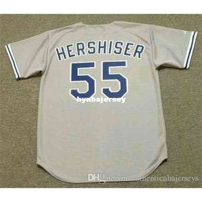 

Throwback Cheap Orel Hershiser Stitched 1988 Majestic Vintage Away Baseball Jersey Retro Mens Jerseys, Grey