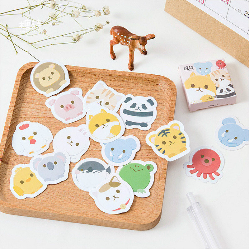 

6Pieces/Lot 45pcs/pack Cute Pets Totem Stationery Stickers Pack Posted It Kawaii Planner Scrapbooking Memo Stickers Escolar School Supplies