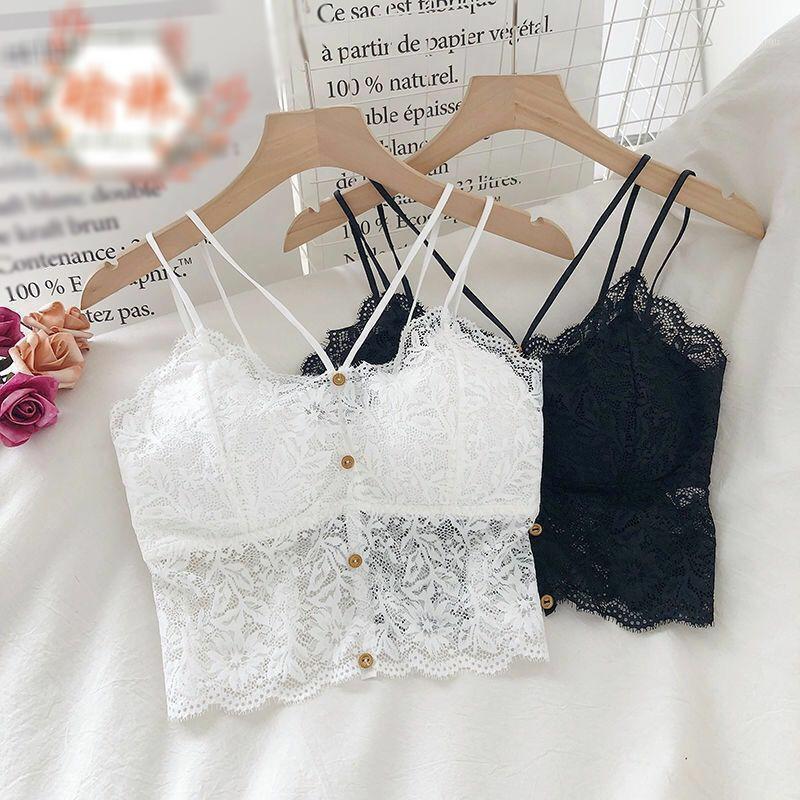

Women Tank Crop Top Seamless Underwear Female Tops Sexy Lingerie Intimates Ladies Fashion Lace Camisole Camisoles & Tanks