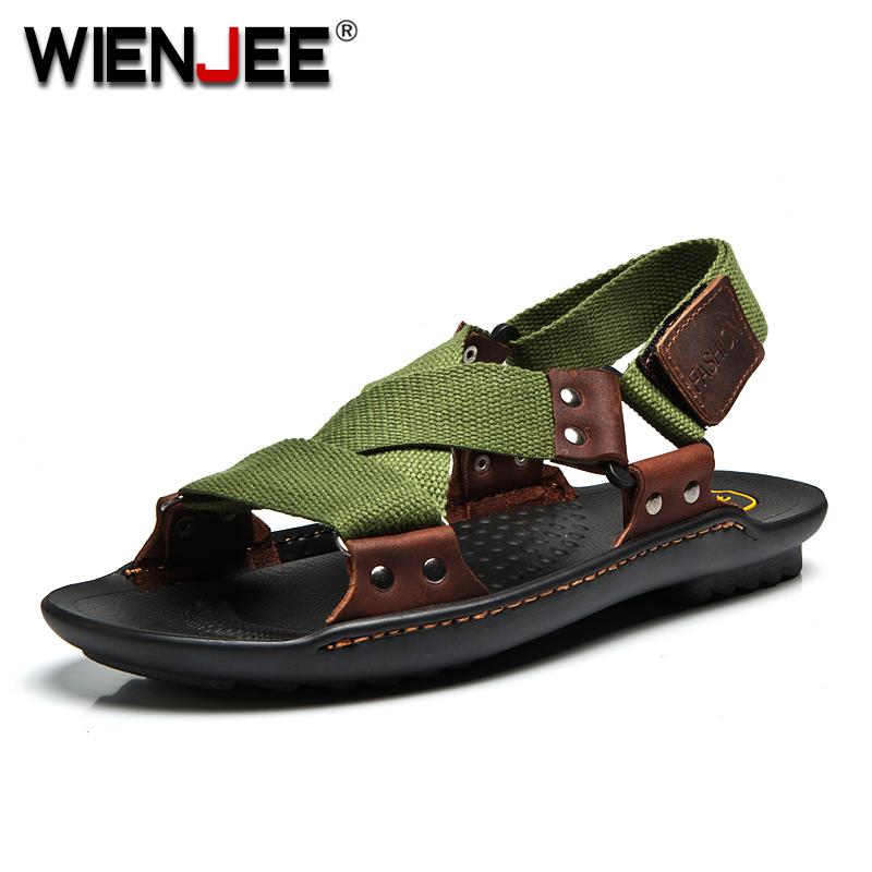 

Sandals Summer Men 2021 Fashion Designers Sandalias Hombre Beach Shoes Men's Brand Leather For Zapatos, Black