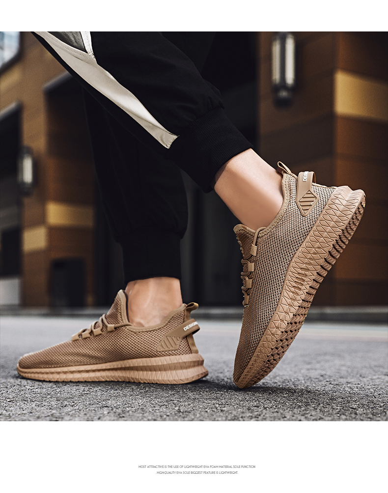 

Men shoes summer breathable thin flying mesh surface versatile trend deodorant hollow men's leisure sports running sneaker