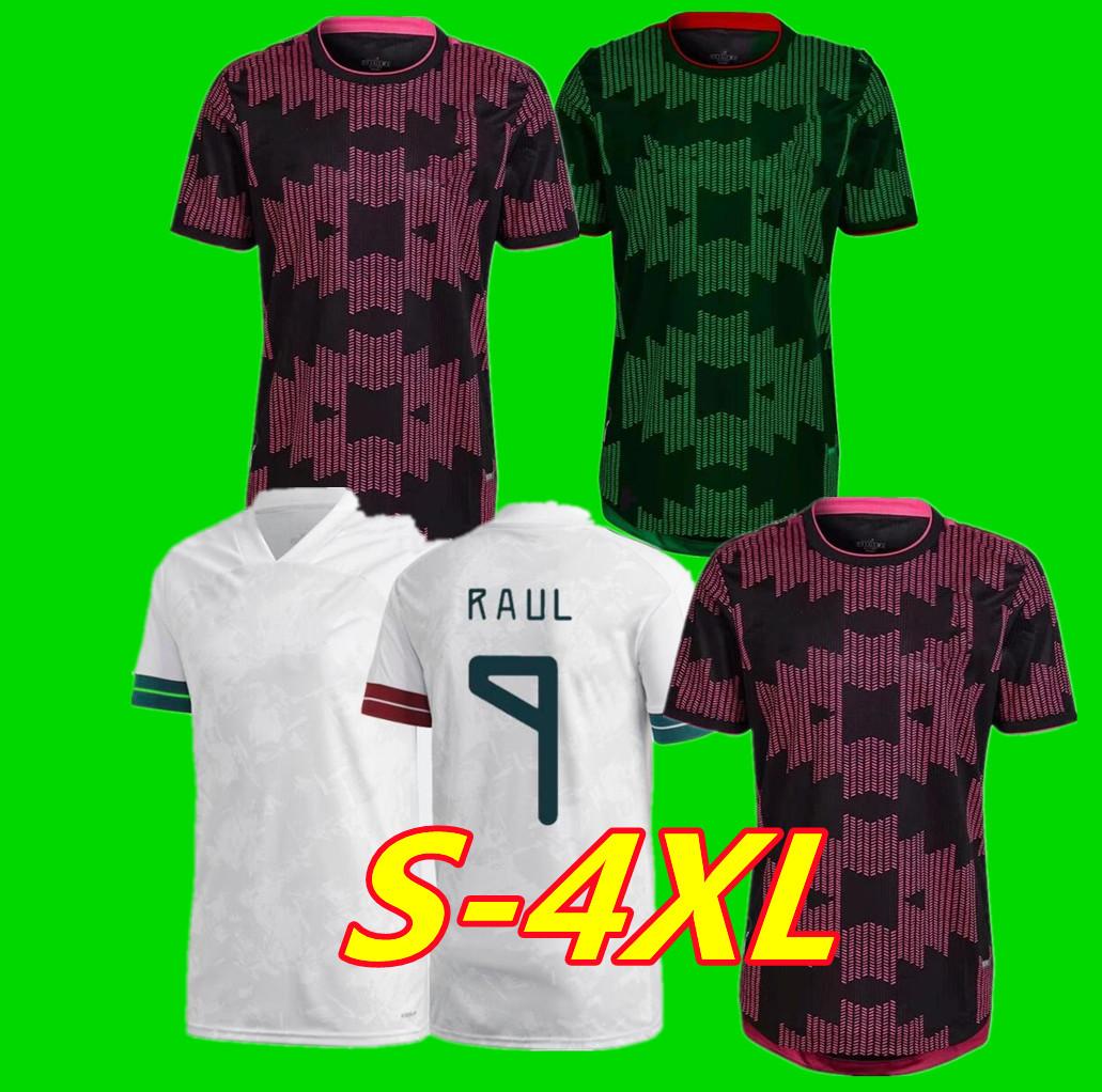

4XL 20 21 Mexico Soccer jerseys away H.LOZANO DOS SANTOS CHICHARITO 21-22 national team sports football uniform shirts, Black
