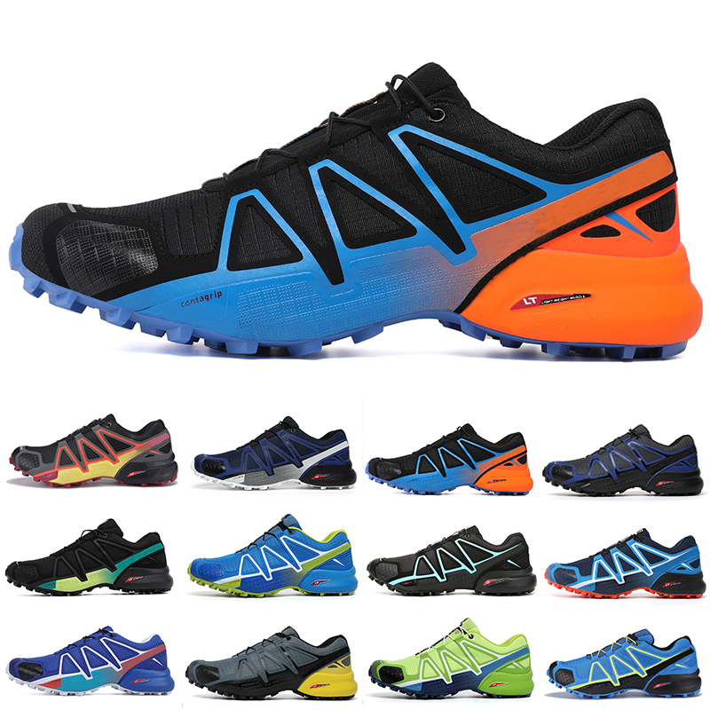 

Speed cross 4 CS Outdoor mens Running Shoes High Quality SpeedCross 4s runner IV Black Green Trainers Men Sports Sneakers scarpe zapatos 40-47, Pay for box