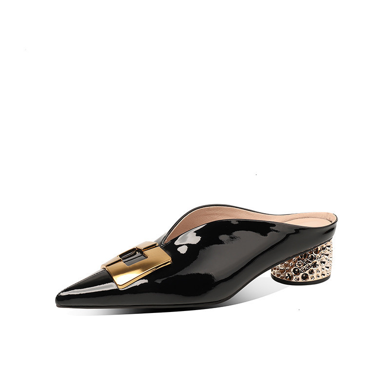 

women's v Sandals cut sexy fashion pointed to toe dressed shoes ladies will see high heels b381 thick HA5B, 1# shoe box